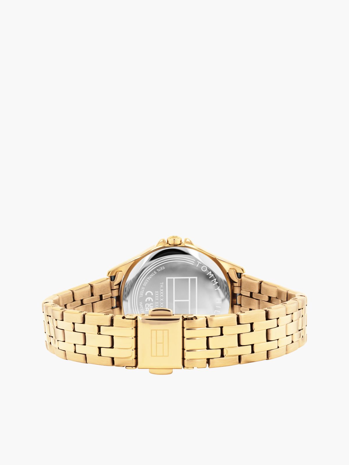 Signature Bezel Gold-Plated Chain-Link Watch — Gold