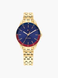 Signature Bezel Gold-Plated Chain-Link Watch — Gold 1