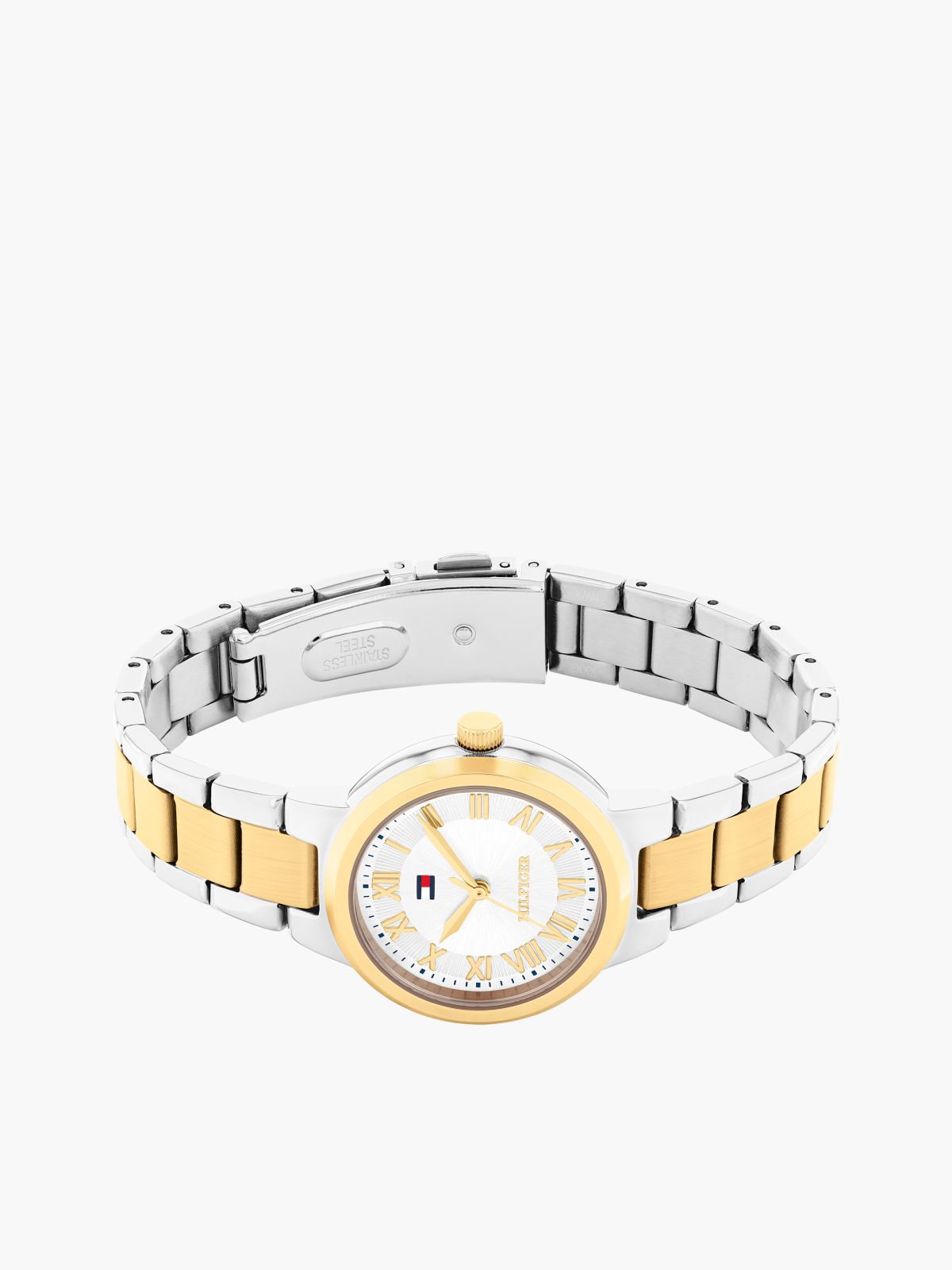 Two-Tone Gold-Plated Chain-Link Watch — Multi