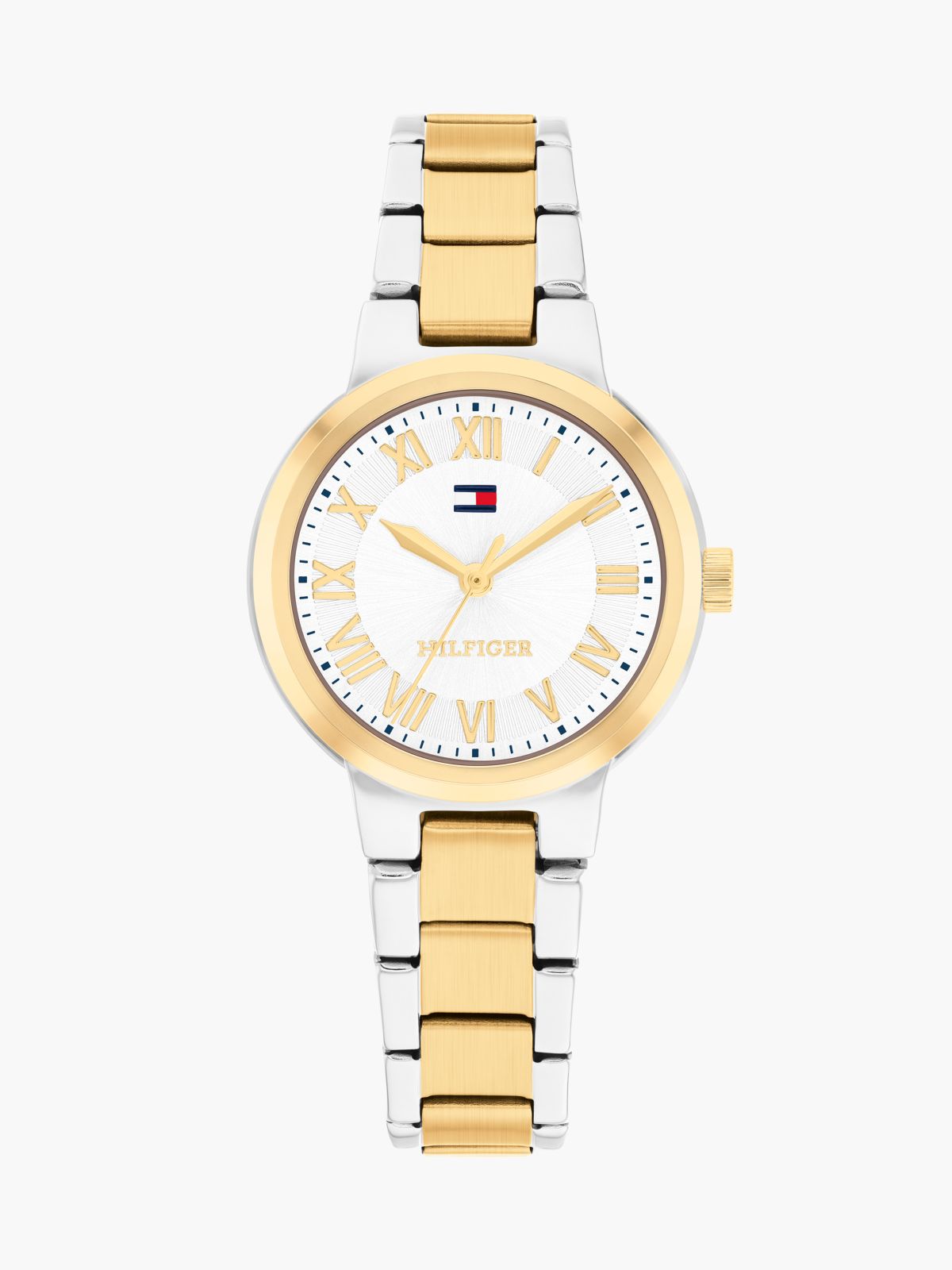 Two-Tone Gold-Plated Chain-Link Watch — Multi