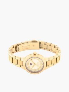 Gold-Plated Champagne Dial Chain-Link Watch — Gold 3