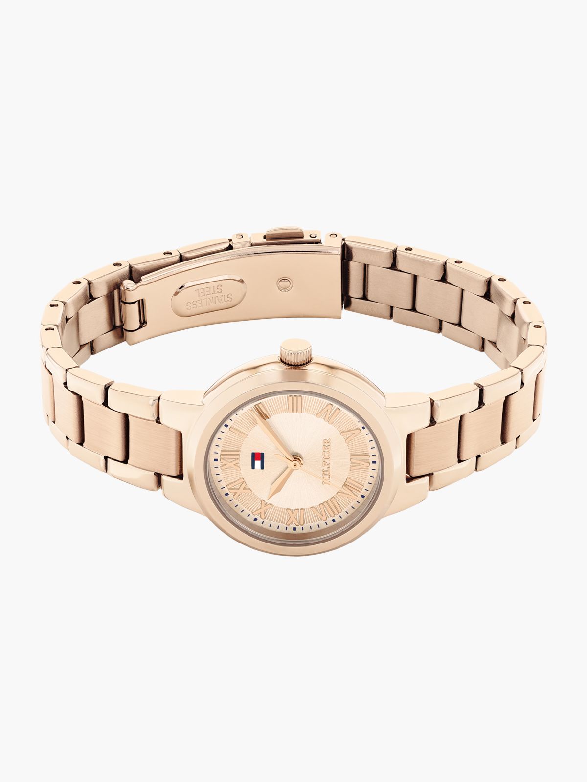 Carnation Gold-Plated Chain-Link Watch — Gold