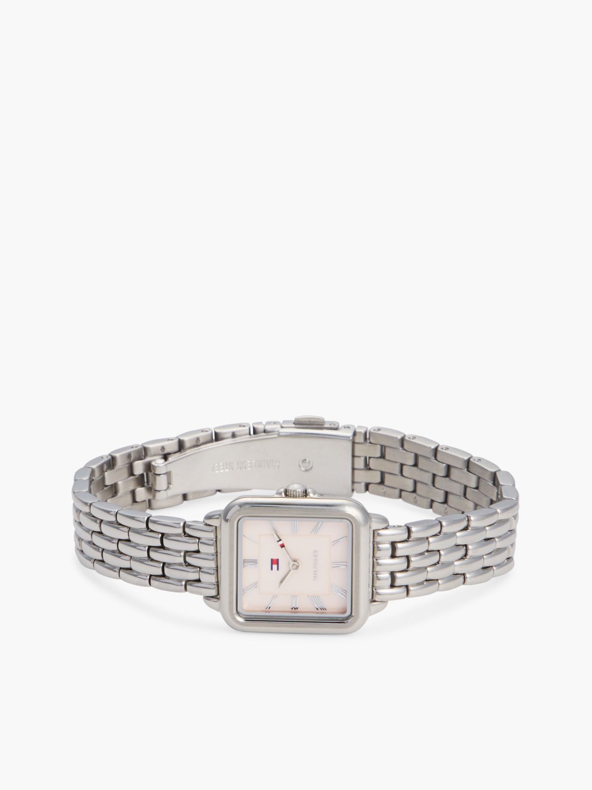 Mother-Of-Pearl Dial Stainless Steel Watch — Silver
