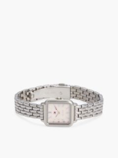 Mother-Of-Pearl Dial Stainless Steel Watch — Silver 3