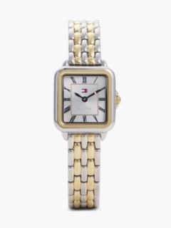 Two-Tone Stainless Steel Rectangular Watch — Multi 1