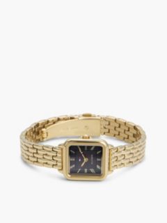 Black Mother-Of-Pearl Dial Gold-Plated Watch — Gold 3