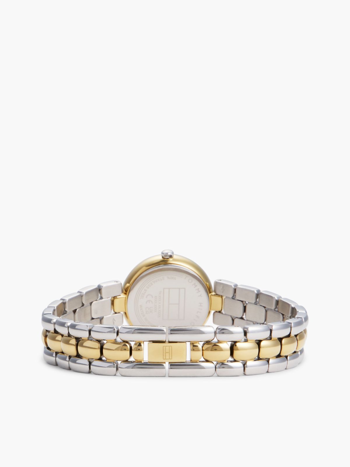 Green Dial Two-Tone Gold-Plated Stainless Steel Watch — Multi