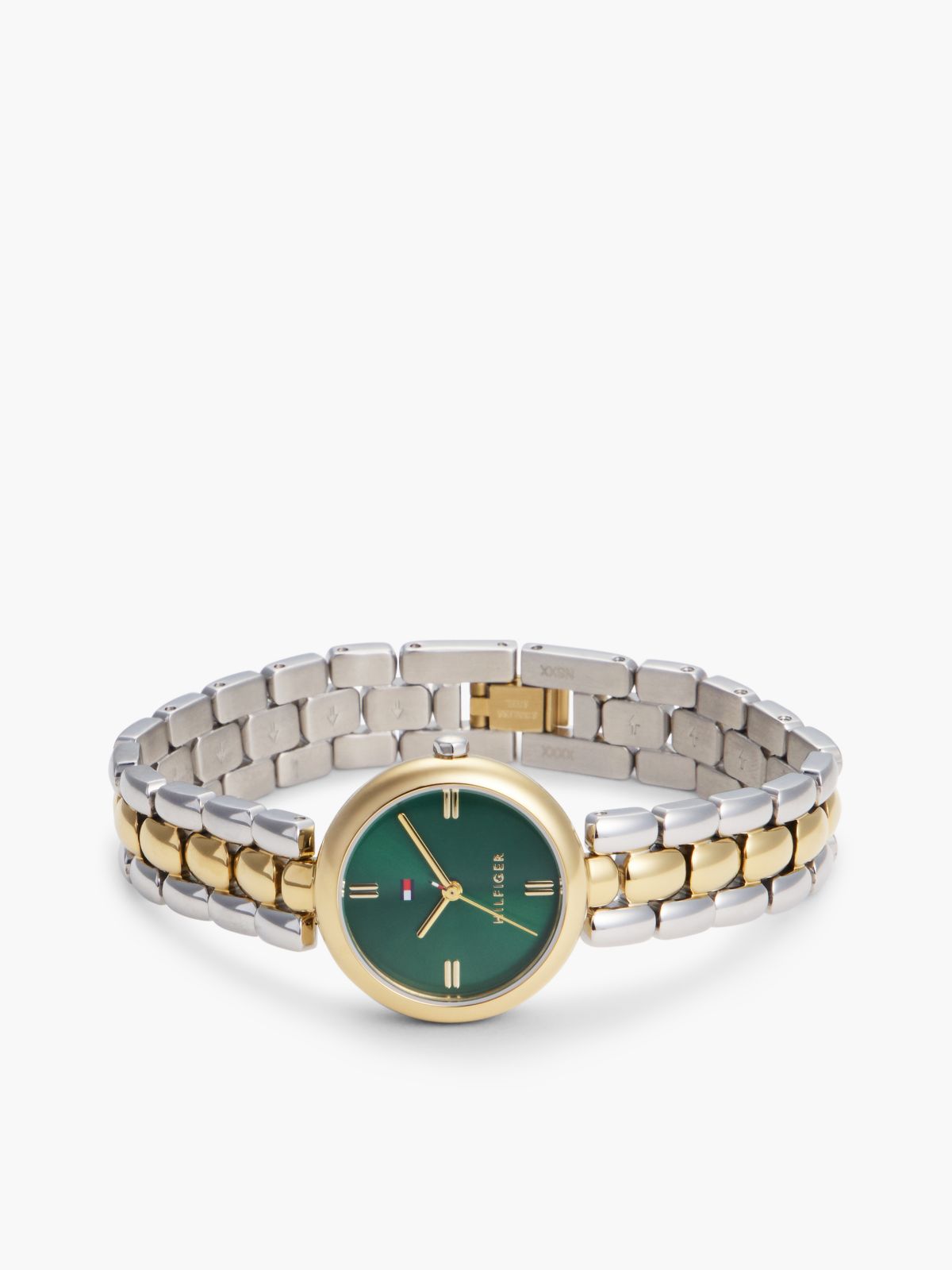 White Dial Gold-Plated Bracelet Strap Watch — Gold