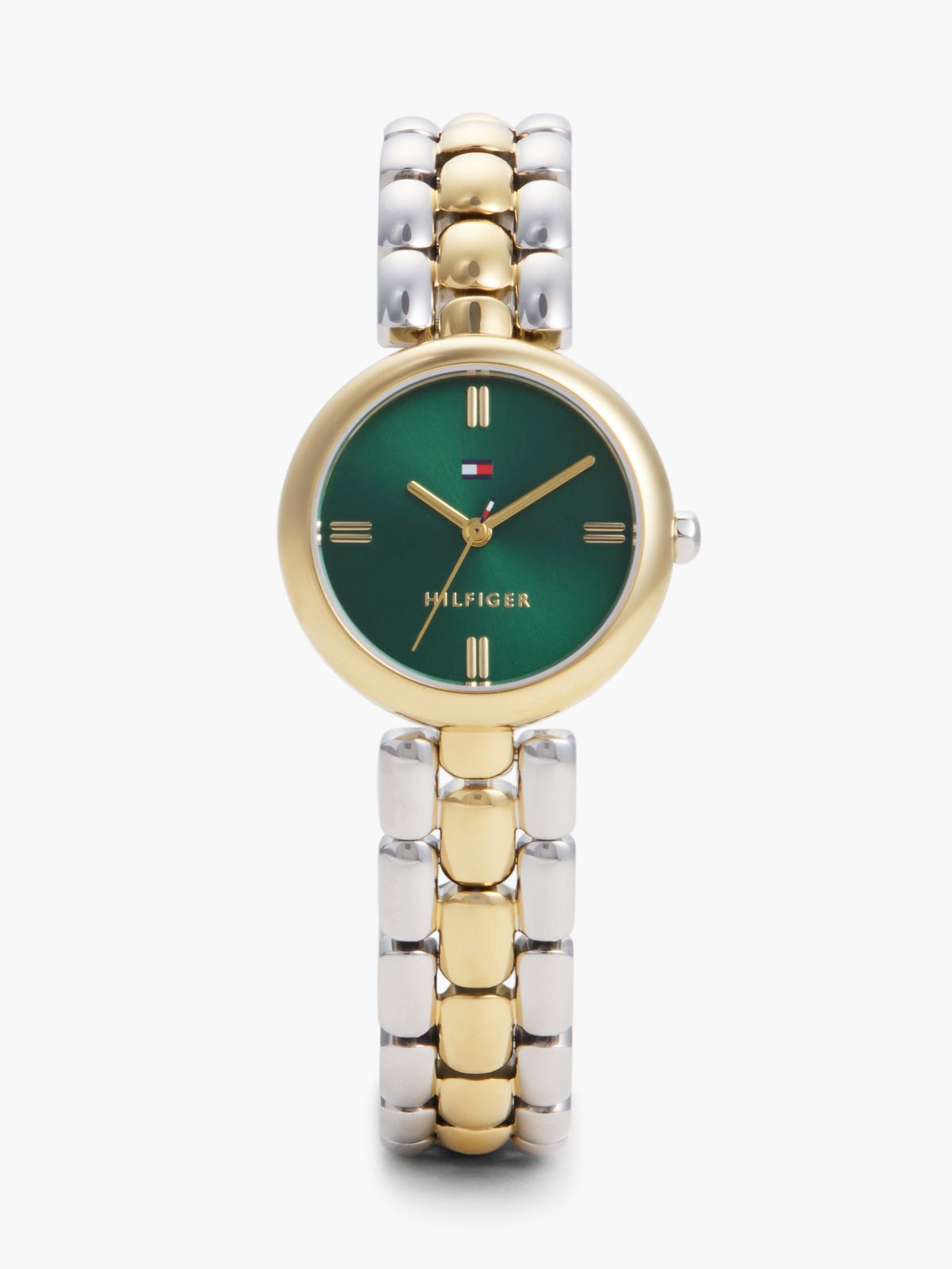 White Dial Gold-Plated Bracelet Strap Watch — Gold