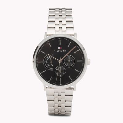 tommy hilfiger dane grey steel watch