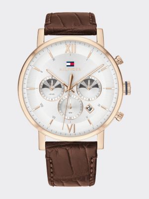 tommy hilfiger rose gold mens watch