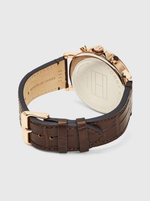 Tommy Hilfiger bracelet homme en cuir marron