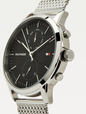 tommy hilfiger black mesh watch