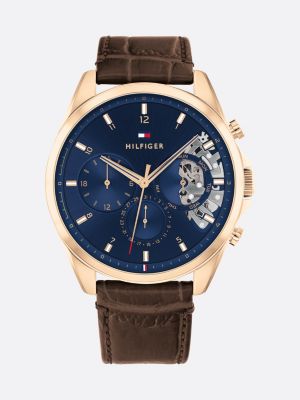 Tommy hilfiger shop genuine leather watch