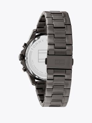 grey grey stainless steel watch for men tommy hilfiger