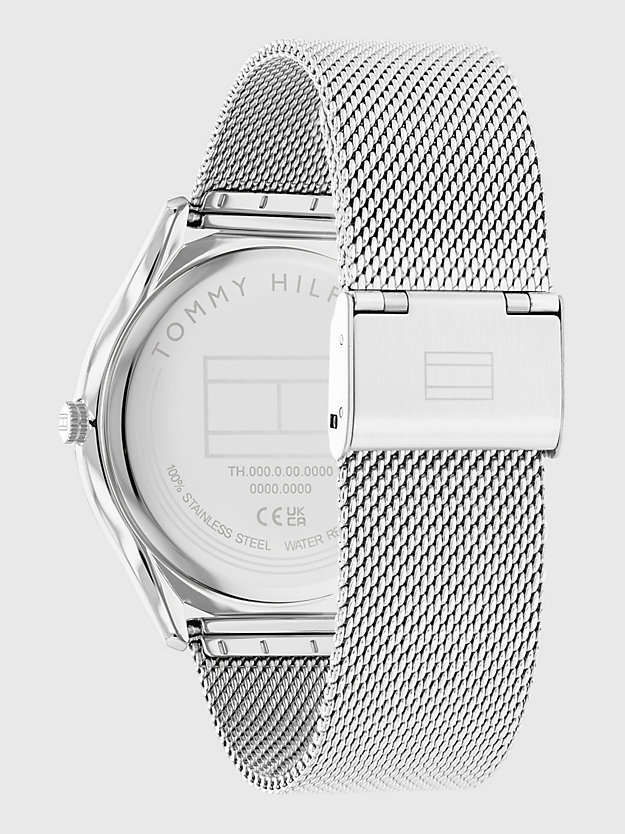 silver stainless steel bracelet watch for men tommy hilfiger