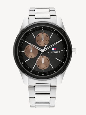 Montre Tommy Hilfiger Hendrix Homme - Boitier acier argenté - Bracelet  acier argenté