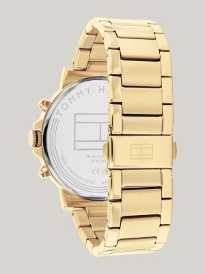 Gouden horloge met zwarte wijzerplaat hot sale