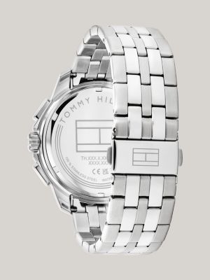 reloj de acero inoxidable con subesferas silver de hombres tommy hilfiger