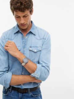 Rose Gold-Plated Stainless Steel Watch — Silver 4