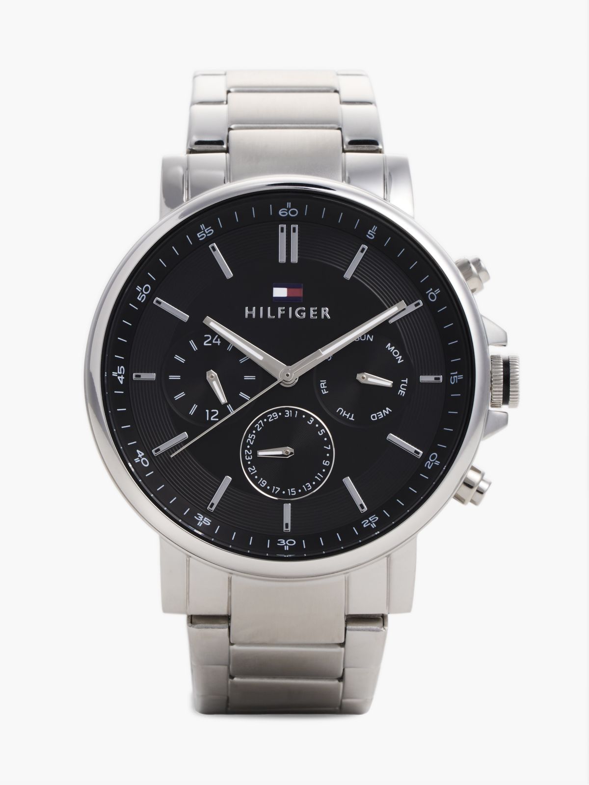 Rose Gold-Plated Stainless Steel Watch — Silver