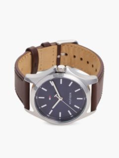 Brown Leather Strap Stainless Steel Watch — Brown 3