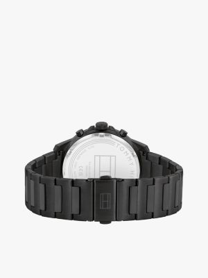 black ionic black skeleton dial sub-counter watch for men tommy hilfiger