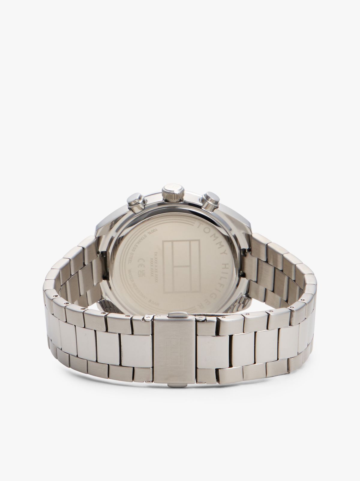 Blue Dial Chronograph Chain-Link Watch — Silver