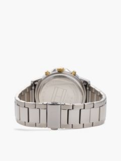 Green Dial Two-Tone Chronograph Chain-Link Watch — Silver 2