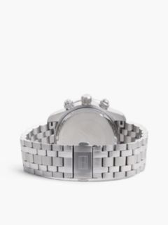 Blue Dial Stainless Steel Chronograph Watch — Silver 2