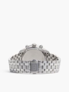 Grey Dial Stainless Steel Chronograph Watch — Silver 2