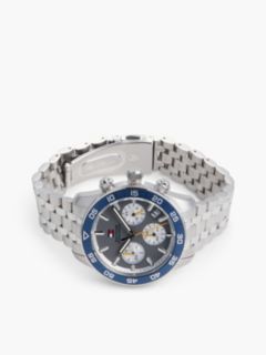 Grey Dial Stainless Steel Chronograph Watch — Silver 3