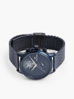 Mesh Strap Blue Skeleton Sub-Counter Watch — Blue 3