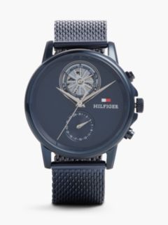 Mesh Strap Blue Skeleton Sub-Counter Watch — Blue 1