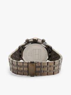 Blue Dial Grey Chain-Link Chronograph Watch — Grey 2