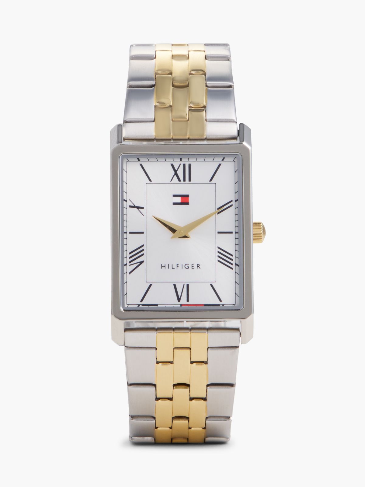 Silver-White Dial Two-Tone Stainless Steel Watch — Multi