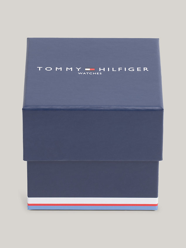 blue signature strap water-resistant watch for men tommy hilfiger