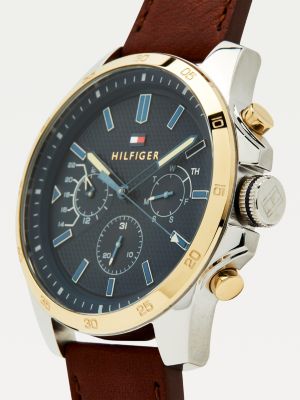 Tommy hilfiger shop leather watch