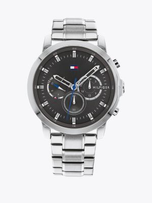 tommy hilfiger silver watch mens