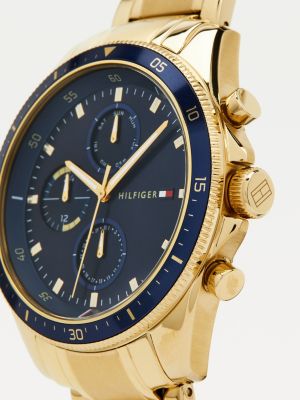 Tommy hilfiger watch on sale silver and gold