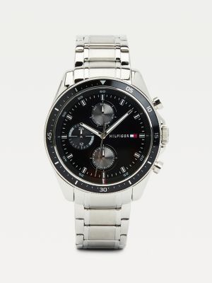 tommy hilfiger watch silver mens