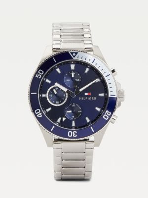 | Blaue Edelstahl Tommy Blau Hilfiger | aus Multifunktions-Uhr