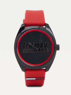Horloge met rode rubberen band | ROOD | Tommy Hilfiger