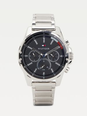 Silver tommy hilfiger watch on sale mens