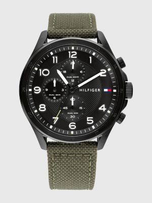 Horloge met groene nylon band Groen Tommy Hilfiger