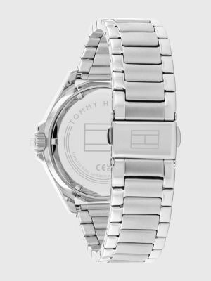 Navy Dial Stainless Steel Chain-Link Watch | SILVER | Tommy Hilfiger