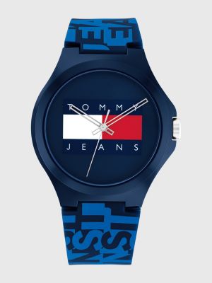 Silicone Strap Badge Watch Blue Tommy Hilfiger