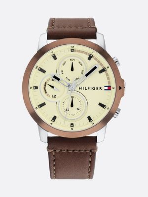 Montre homme chronographe tommy hilfiger lars acier doré - chronographes -  edora