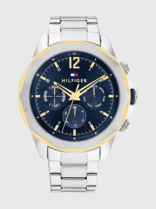 multi stainless steel sub-counter watch for men tommy hilfiger