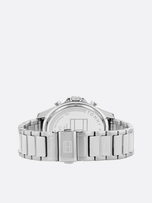 Reloj deportivo de acero inoxidable, Plata